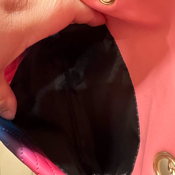 Rainbow Crossbody Shoulder Bag with Gold Chain - Picture 4 of 5